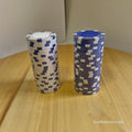 25 White "Dice"  11.5 Grams Non-Denominated Blank Poker Chips